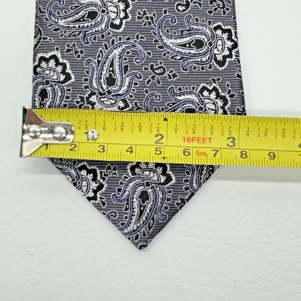 Jos. A. Bank Paisley Silk Tie Mens Blue Grey Executive‎ Collection Dapper Formal